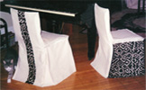 One of Cathy O's favorite style in her Home Deco line: simple chair cover with an Afro influence